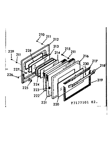 Oven door section