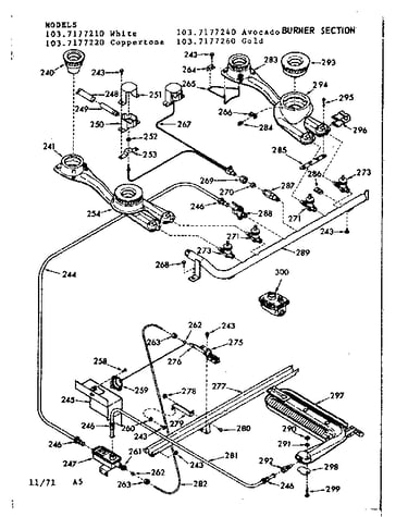 Burner section