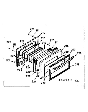 Oven door section