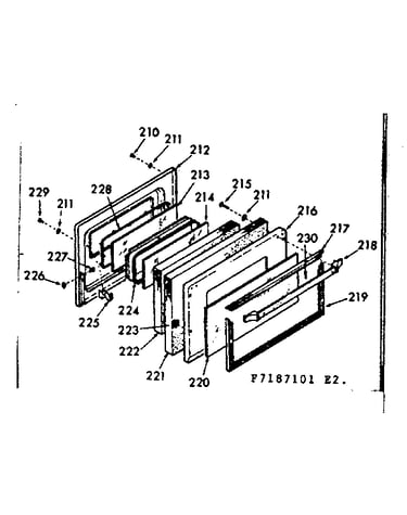 Oven door section
