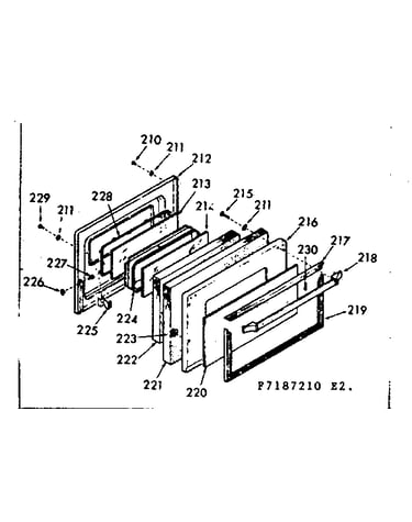 Oven door section