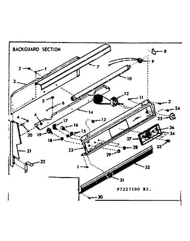 Backguard section