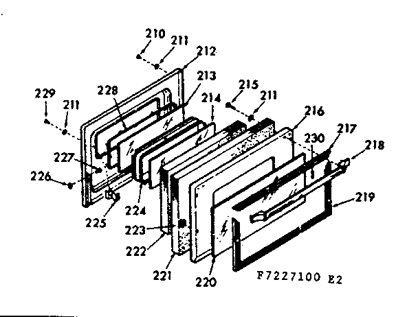 Oven door section