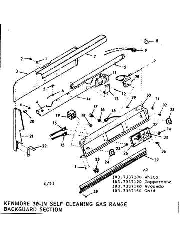 Backguard section