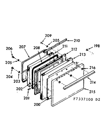 Oven door section