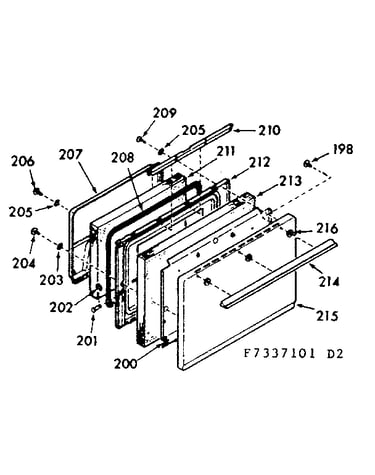 Oven door section