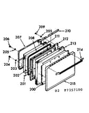 Oven door section