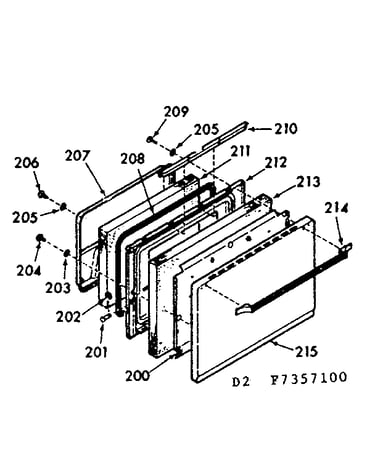 Oven door section