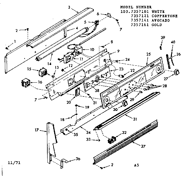 Backguard section
