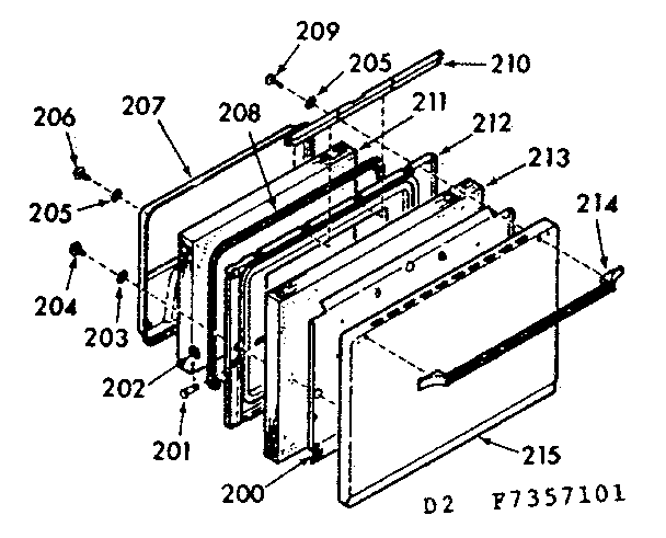 Oven door section
