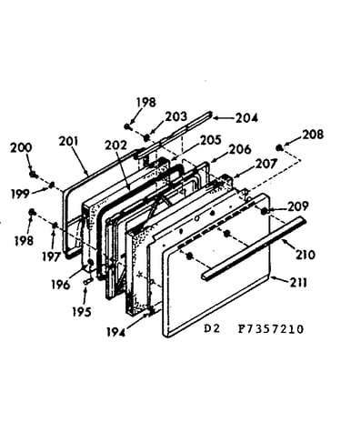 Oven door section