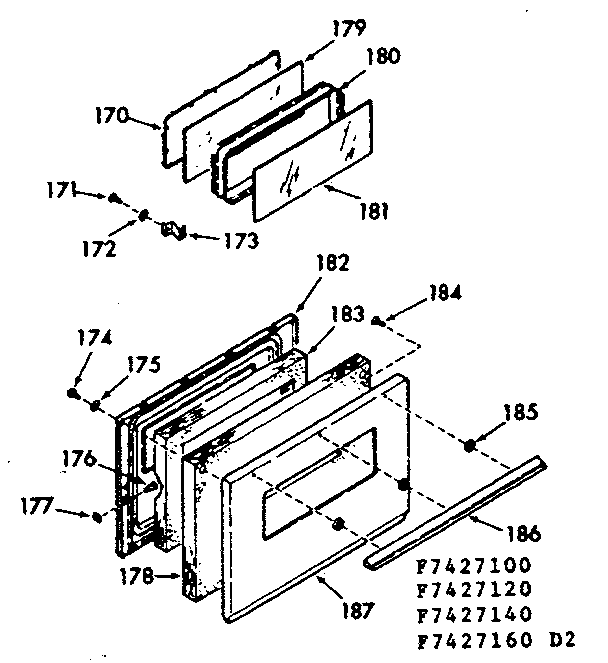 Oven door section