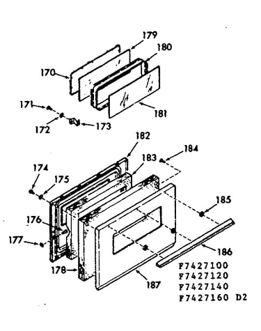 Oven door section