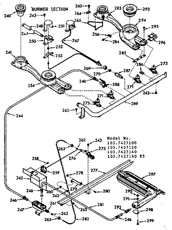Burner section