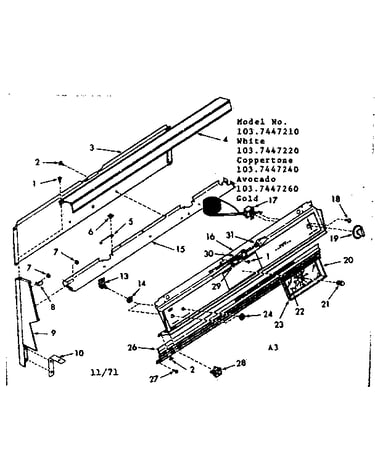 Backguard section