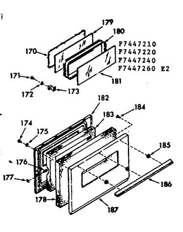 Oven door section