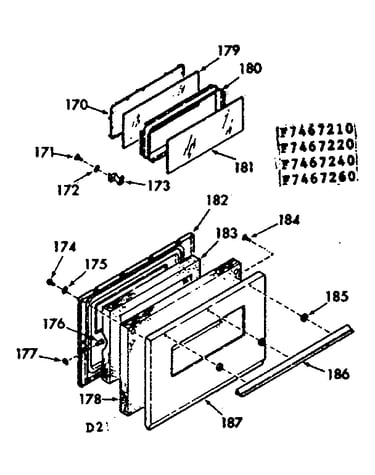 Oven door section