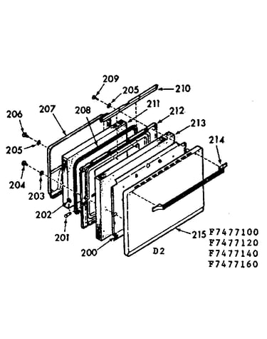 Oven door section
