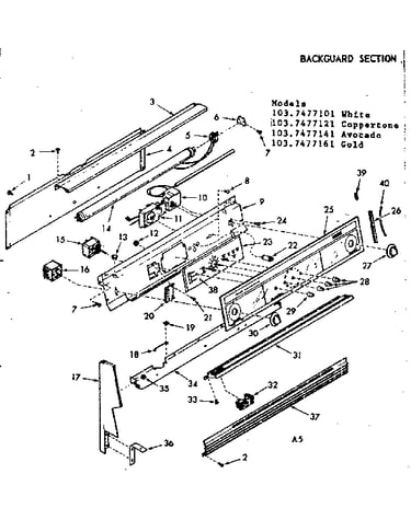Backguard section