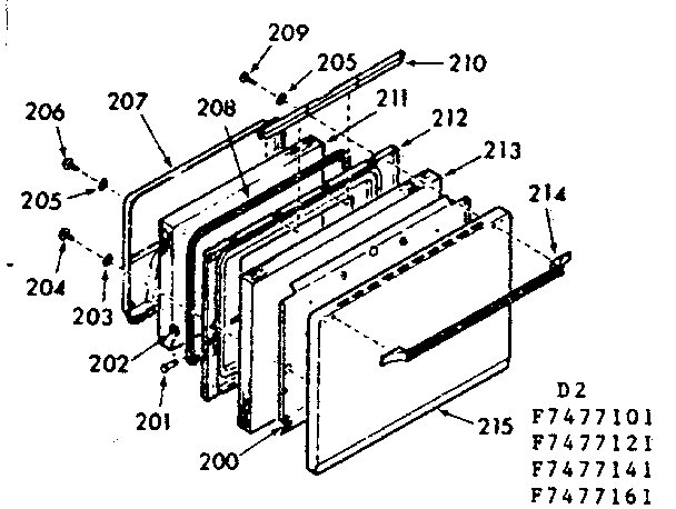 Oven door section