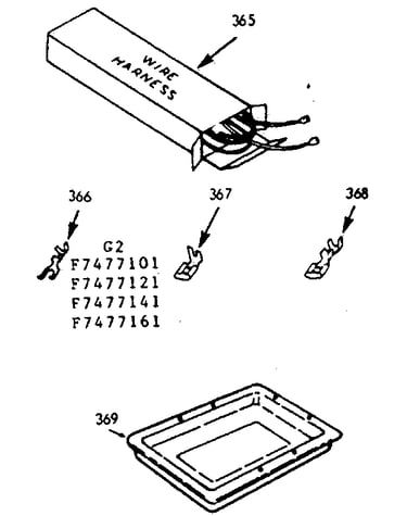 Wire harnesses & components & optional rotisserie pan kit
