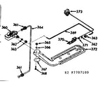 Kenmore 1037707140 upper oven burner section diagram
