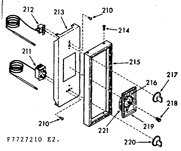 Upper oven control panel