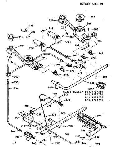Burner section
