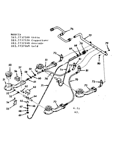 Top burner section