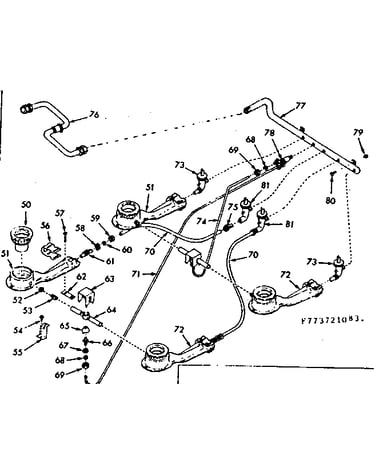 Top burner section