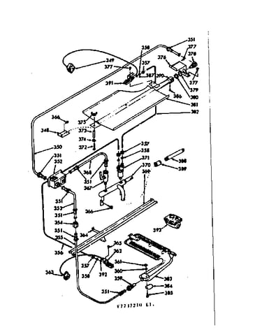 Upper & lower oven burner section