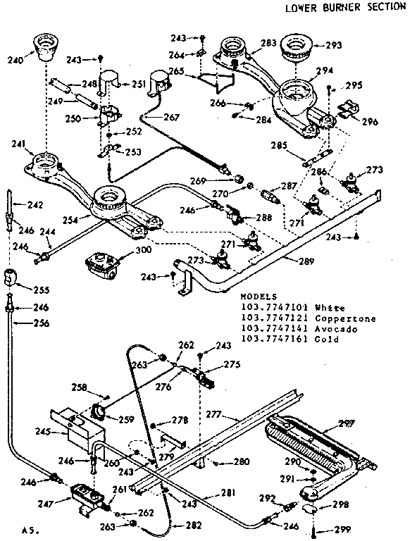 LOWER BURNER SECTION