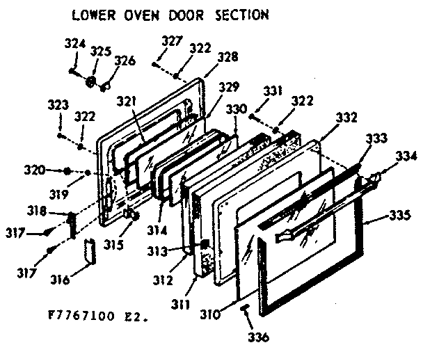 LOWER OVEN DOOR SECTION