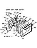 Lower oven door section