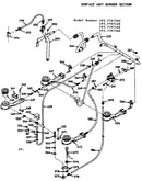 Surface unit burner section