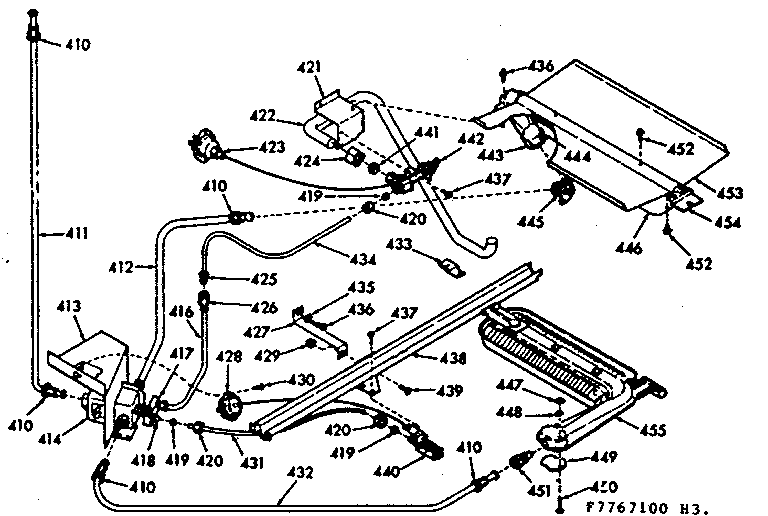 LOWER OVEN BURNER SECTION