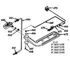 Kenmore 1037857160 upper oven burner section diagram