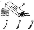 Kenmore 1037857160 wire harness and components diagram