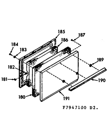 Lower oven door section