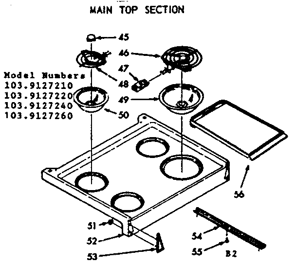 Main top section, pan & ring kit