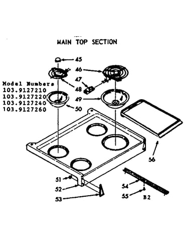 Main top section, pan & ring kit