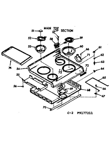 Main top section, pan & ring kit