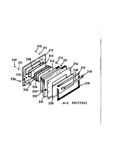 Oven door section
