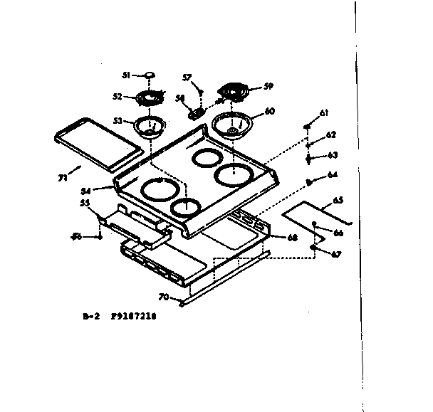 Main top section, pan & ring kit