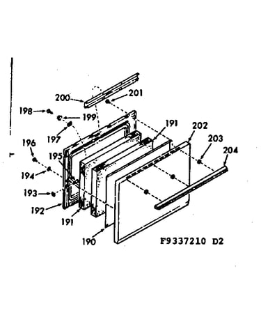 Oven door section
