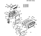 Kenmore 1039357160 oven door section diagram