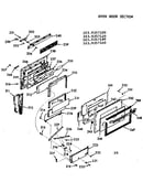 Oven door section