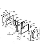 Upper oven door section