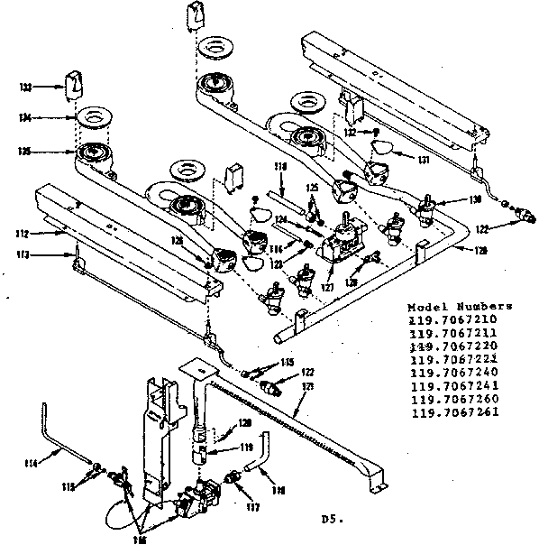 Oven and top burner