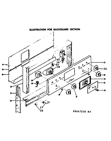 Backguard section